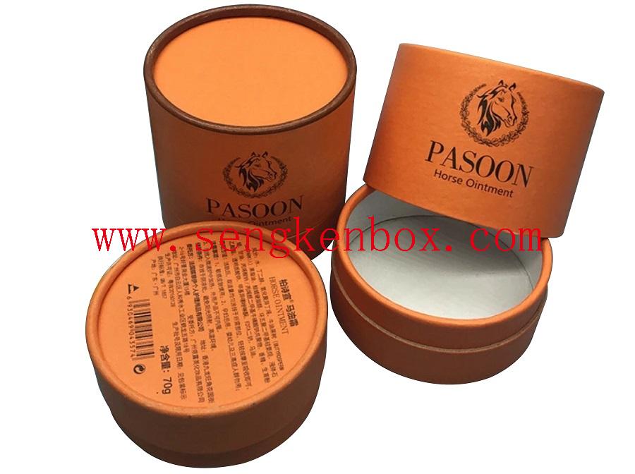 Eco-friendly Paper Cardboard Canister for Horse Ointment Packaging