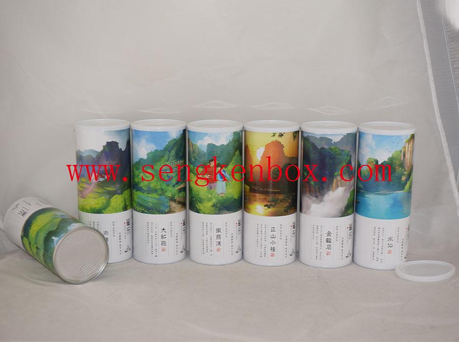 Oil Painting Teas Packaging Paper Cans