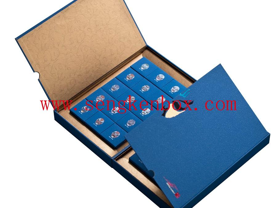 OEM Double Lid Opening Bookshape Luxury Christmas Tea Gift Box