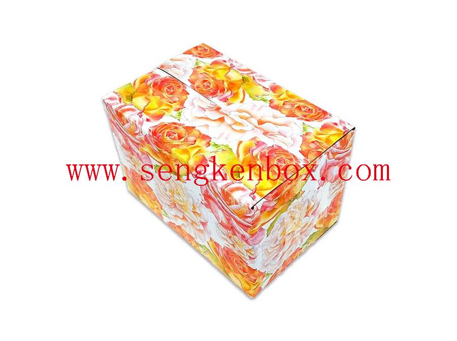 Paper Card Box With Floral Print 