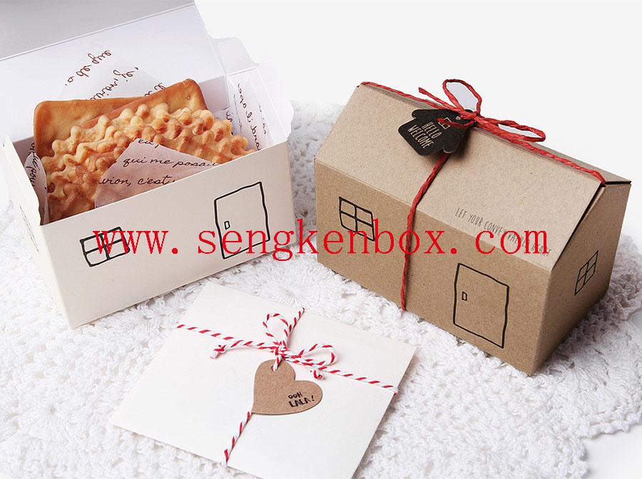 Foldable House Shaped Paper Box