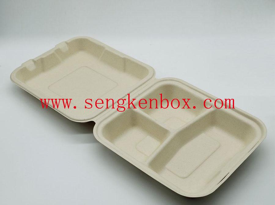 Getrennte Bento-Box aus Salatpapier