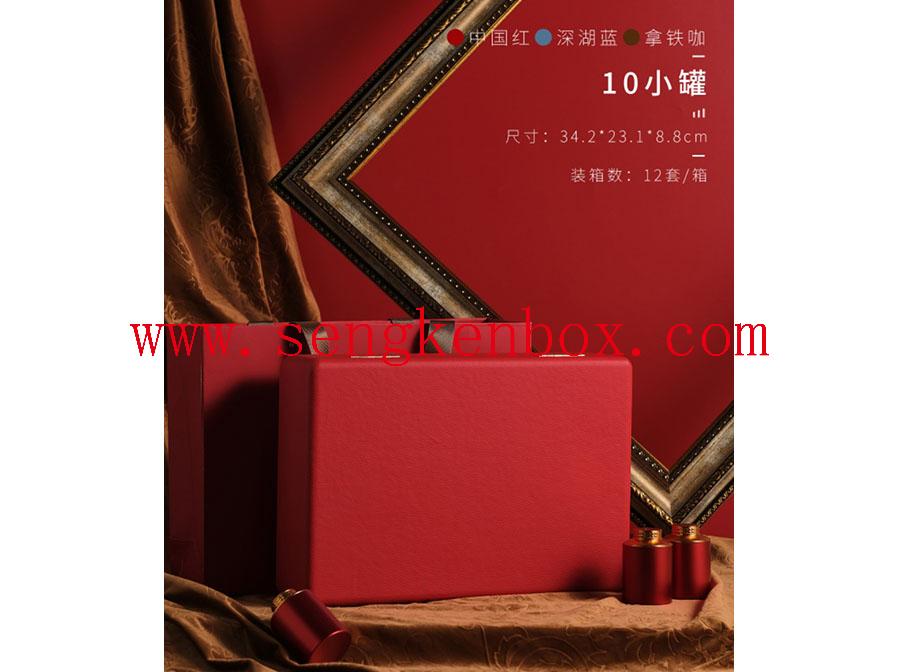 Tee-Geschenkbox aus rotem Leder in China