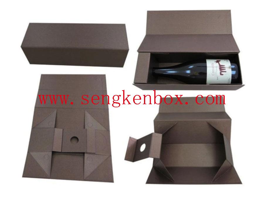 Dunkle Weinverpackungspapierbox