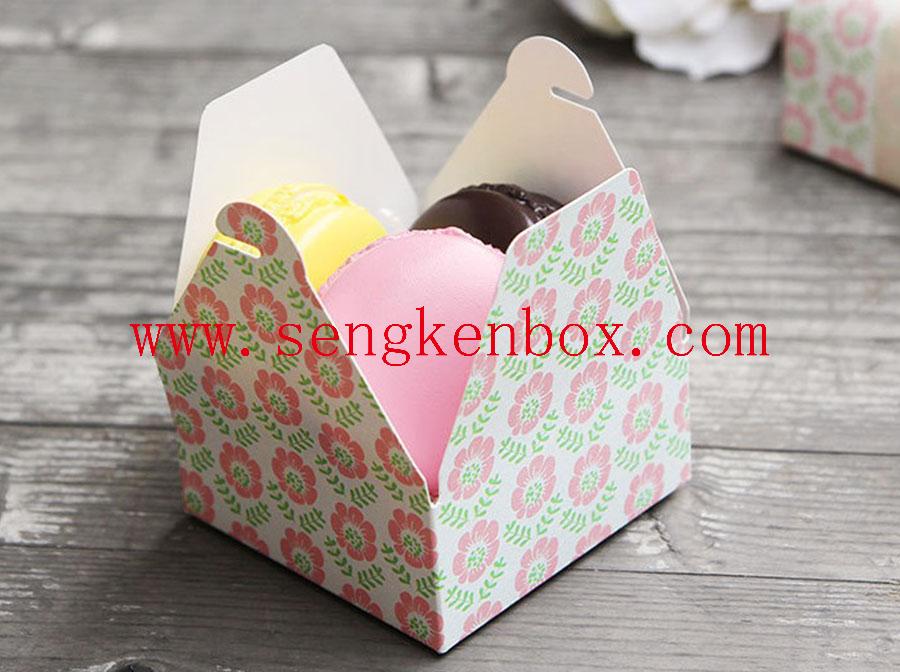 Faltbare Geschenkbox aus Macaron-Dessertpapier