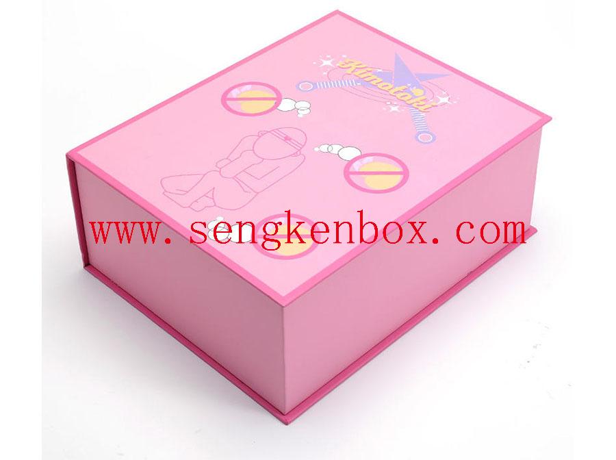Rosa faltbare Geschenkbox aus Papier