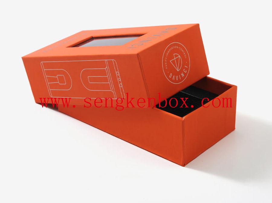 Orange Clamshell Luxury Custom Printing Box