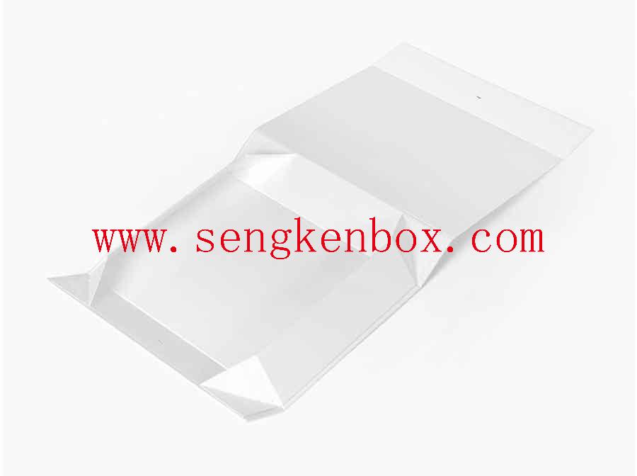 Weiße faltbare Geschenkbox aus magnetischem Papier