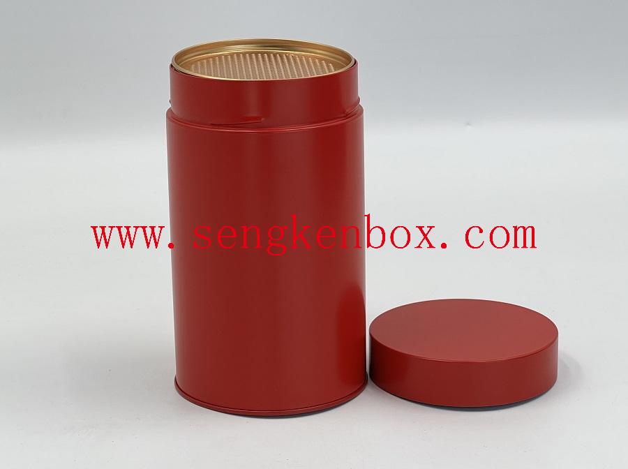 Leicht abreißbare Deckelzylinderverpackung aus Weißblech für Kaffee- und Teedosen