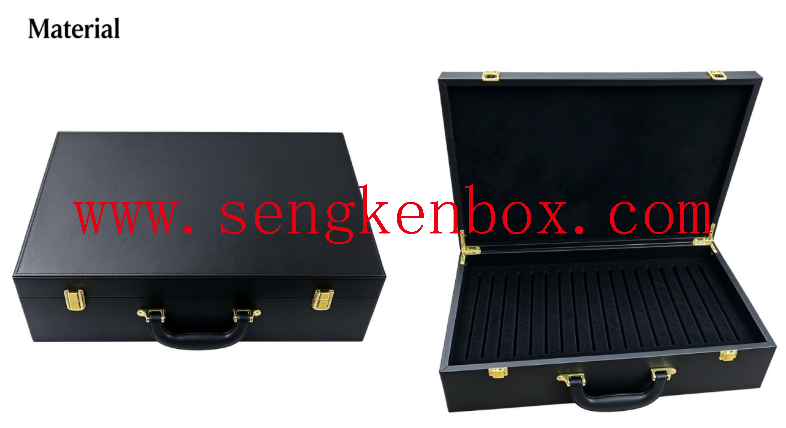 Gold Metal Latch Pu Leather Sample Suitcase