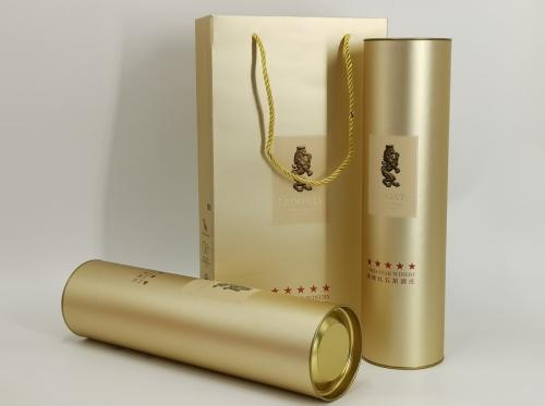 Wine Paper Tube Packaging with Gift Bag