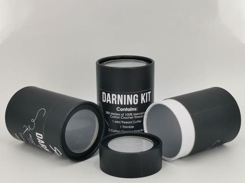 Black Cylinder Packaging Box Paper Tube Packaging