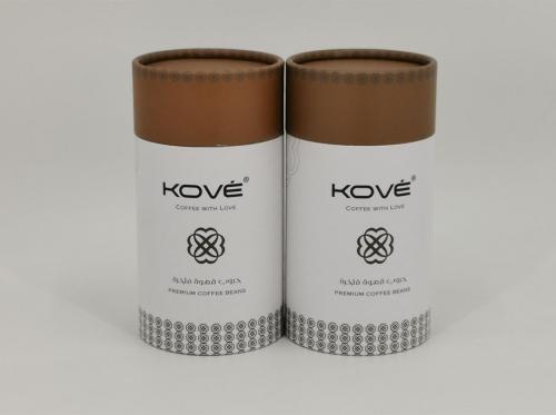 OEM und ODM Food Grade Brown Double Lids Paper Tube Coffee Packaging zu verkaufen