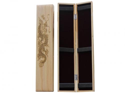 Wooden Pen Box With Dragon Motif