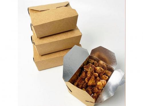 Fried Chicken Bento Box With Aluminum Foil