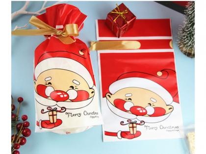Plastic Christmas Candy Food Packing Bags