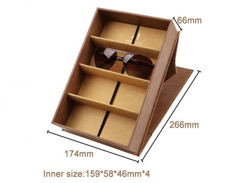 4 Slot Sunglass Organizer Eyeglasses Collector Display Case