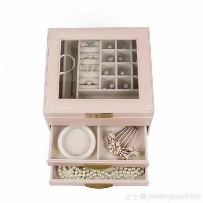 OEM und ODM Custom Logo Leather Velvet Jewelry Box Gift Bracelet Necklace Packaging zu verkaufen