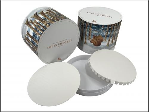 2 Pieces Round Chocolate Packaging Gift Box