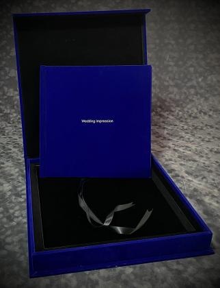 OEM und ODM Custom senior elegant wedding impression photo album with gift box zu verkaufen