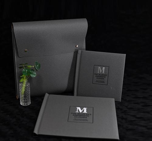 OEM und ODM Luxury wedding photo album with storage leather bag zu verkaufen