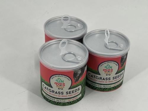 OEM und ODM Pet Food Paper Can Plastic Cover with Pull Ring and Easy Open Metal Lid with Custom Design Printing zu verkaufen