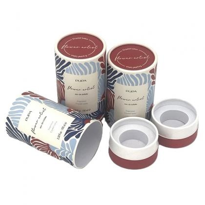 Rolled Edge and Lid Cosmetic Paper Tube