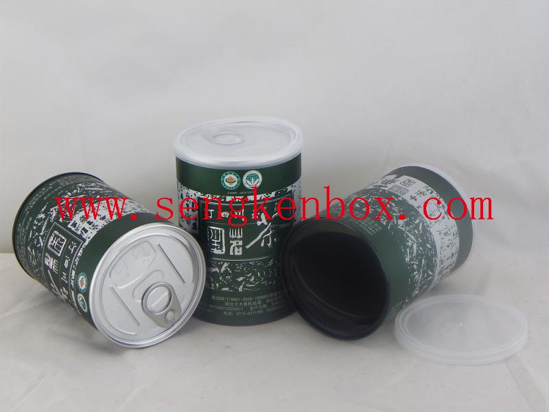 Teeverpackungszylinder-Papierrohr mit Zugring-Zinnabdeckung